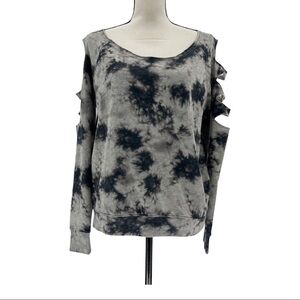 Rubber Doll Sport Tie Dye Cut Sleeve Sweatshirt